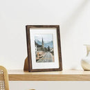 Vittanly 8.5x11 Picture Frames Set of 9, Shatter Resistant Plexiglass, Display 6x8 Pictures with Mat or 8.5x11 without Mat, Photo Frames for Wall or Tabletop, Engineered Wood, Brown by CozyNest Decor