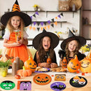 105PCS Halloween Paper Plates Ghosts Pumpkin Skull Spider Web Design for Halloween Party Decorations Supplies, Serves 30 by CozyNest Decor