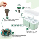 LetPot 77 Pcs Seed Pod Kits, Square Grow Anything Kit for Hydroponics, with 2 A&B Nutrient Plant Foods and 30 Sponges, 5 Domes, 10 Baskets, 30 Stickers, Compatible with LetPot Mini, YOOCAA, QYO, LYKO by GreenHaven Gardens