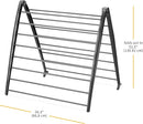 Whitmor Spacemaker Folding Drying Rack, Indoor Clothes Organizer with Patent-Pending Design, Space Saving, 6" L x 26" W x 51.5" H, Black by TinyTreasures Baby Boutique