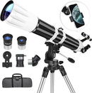 Telescope, 90mm Aperture 900mm Astronomical Refractor Telescope for Adults High Powered - Multi-Coated Professional Telescopes for Astronomy Beginners with AZ Mount, Portable Carry Bag, Phone Adapter by TinyTreasures Baby Boutique