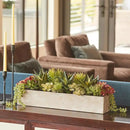 Oblong Faux Succulent Arrangement, 27" Premium Artificial Indoor Plant Enhances Interior Design, Display on any Surface in Your Home Adding an Inviting Touch of Nature, Natural Planter Pot Included by GreenHaven Gardens