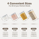 8 Pcs Pop Food Storage Containers Airtight Food Storage Containers Set with Lids Kitchen Pantry Organization and Storage, 3.4Qt, 2.8Qt, 2.1Qt, 1.2Qt by TinyTreasures Baby Boutique