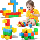 Magnetic Blocks,1.42 inch 32pcs Large Magnetic Building Block for Toddlers 3 4 5 6 7 8 Year Old Boys Girls Color Magnet Cubes Learning Toys for Kids 1-3 Sensory Toys Age 4-8 Gift by TinyTreasures Baby Boutique