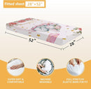 Custom Baby Crib Bedding Set, 5 Pcs Personalized Name Baby Crib Sets for Infant Toddler, Floral Elephant Nursery Bedding Set for Baby Girls, Double Layer Baby Bedding Sets Customized Gifts by TinyTreasures Baby Boutique
