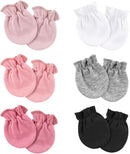 Newborn Baby Mittens No Scratch Cotton Elastic Wrist Gloves Infant Toddler Mittens for Baby Boy Girl 0-6 Months by TinyTreasures Baby Boutique