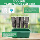 Seed Starter Tray with Grow Light, 5 Packs Plant Starter Tray Seedling Starter Kit with Humidity Domes Base Indoor Greenhouse Mini Propagator Station for Seeds Growing Starting (12 Cells per Tray) by GreenHaven Gardens