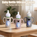 Mity rain 3 Pack Silicone Sleeves for Dr. Brown's Glass Bottles 4 OZ - Anti Breakage Baby Bottle Holder, Compatible with Dr. Brown's Glass Bottles for Babies with Handle by TinyTreasures Baby Boutique