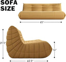 Big Bean Bag Chairs for Adults, 3 Seater Large Bean Bag Chair Sofa, Fireside Chair Lazy Sofa Chair with High Density Comfortable Foam, Modern Bean Bag for Living Room, Bedroom, Office (Yellow) by CozyNest Decor