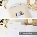 RECUTMS Photo Album for 4x6 Pictures,Leather Cover with Front Window,50 Sheets Small Slip-in Photo Book 300 Photos with Writing Space for Wedding Family Baby Graduation (Beige) by TinyTreasures Baby Boutique
