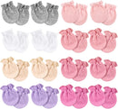 Newborn Baby Mittens No Scratch Cotton Elastic Wrist Gloves Infant Toddler Mittens for Baby Boy Girl 0-6 Months by TinyTreasures Baby Boutique