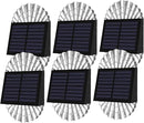 Solar Deck Post Lights, 6 Pack Fence Driveway Step Lights for Garden, Yard, Patio Decor - Outdoor Waterproof, Warm White, S-240 by GreenHaven Gardens