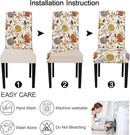 JQinHome Pattern Chair Covers for Dining Room Set of 4, High Stretch Removable Washable Parsons Chair Slipcover for Home Party Hotel Wedding Ceremony (Flower,4PCS) by CozyNest Decor