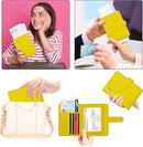 Melsbrinna RFID Passport Holder for Travel Women/Men, Cute RFID Blocking Wallet with Card Slots, Travel Wallet/Passport Case (1, Yellow) by TinyTreasures Baby Boutique