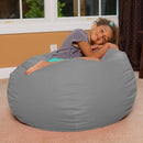 Posh Creations Bean Bag Chair for Kids, Teens, and Adults Includes Removable and Machine Washable Cover, 38in - Large, Solid Gray (BLG-BP004) by TinyTreasures Baby Boutique