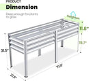 KING BIRD Raised Garden Bed with Legs Galvanized Large Elevated Planter Box for Backyard, Patio, Balcony, 600lb Capacity, Silver 70.9x22.8x31.5 in by GreenHaven Gardens