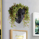 GDYOOSHOW 6.7" Tall Hanging Planter Wall Flower Pot for Garden Balcony Indoor or Outdoor (Black Resin) by CozyNest Decor
