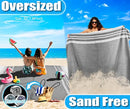 Oversized Turkish Beach Towel Blanket Cotton Giant XL Sandproof Towels Huge Linen XXL Extra Large Big Throw Quilt Blankets for Adults Cloud Travel Camping Glamping Accessories Essentials by TinyTreasures Baby Boutique