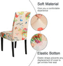 JQinHome Easter Chair Covers Set of 6,High Stretch Removable Washable Chair Seat Protector Cover for Easter Decoration-Easter Theme Decor with Easter Egg Basket by CozyNest Decor