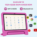 2025 Upgraded Android 14 Tablet, 10inch Kids Tablet, Octa-core CPU, 10GB+64GB+1TB Expand Tablets for Kids with Kids Space, Parental Control, 6000mAh Big Battery, HD Touchscreen Display Tableta by TinyTreasures Baby Boutique