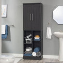 Sauder HomePlus Multi-Room Storage Cabinet with Adjustable Shelves and Door Positioning, Kitchen Laundry Bathroom Pantry Storage Cabinet, in Raven Oak Finish by CozyNest Decor