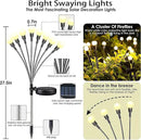 OZS 4-Pack Warm White &4-Pack Cool White Total 64LED Solar Garden Lights - Solar Lights Outdoor, Solar Firefly Lights, Sway by Wind,Solar Fairy Lights Waterproof for Yard Garden Decoration by GreenHaven Gardens