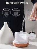 InnoGear Oil Diffuser, 300ML Ceramic Diffuser for Essential Oils Handcrafted Aromatherapy Diffuser Ultrasonic Cool Mist Humidifier with 4 Timers Waterless Auto Off for Room Office, White by TinyTreasures Baby Boutique