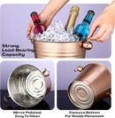 Amyhill 8 Pack Stainless Steel Ice Bucket 5.3 Quart/ 5 Liter with Handle Large Insulated Champagne Buckets Beer Bucket for Cocktail Bar Wine Parties Chilling Wine Champagne Home (Rose Gold) by CozyNest Decor