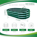 Gardmax Galvanized Raised Garden Bed, Lightweight Planter Boxes Outdoor with Easy Assembly, Large Garden Bed for Vegetables, Fruits, Flower Dark Green 8FT by CozyNest Decor