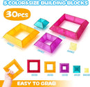 Building Block Sets for Kids 3 4 5 6 Year Old, 30 Pcs Stacking Blocks Toys for Boys Girls, STEM Preschool Learning Activities Educational Light Table Toys Gifts for Toddlers Children by TinyTreasures Baby Boutique