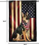 FLAGWIX German Shepherd Dogs Double Sided Flag - Patriot American Dog Flags - Decorations For Home, Outside, Patriotic House Flag 30x40 Heavy Duty Canvas, Decorative Indoor Outdoor Flag by GreenHaven Gardens