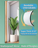 Shatterproof Wall Mirror Full Length for Bedroom, Acrylic Gym Mirrors For Home, Extra Thick: 0.12 inch, 14 x 24 inch x 2 Pcs, Workout Mirrors Safe for Kids, Over The Door, Long Wall Mounted by CozyNest Decor