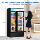 30 Cu.ft. Commercial Beverage Refrigerators Glass Door Refrigerator Upright Display Cooler with Soft LED Light and Adjustable Shelves for Restaurant Grocery Stores Home by CozyNest Decor