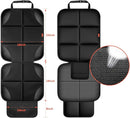 Car Seat Protector 1 Pack Car Seat Cushion Mat Thickest Padding,Waterproof 600D Fabric Car Seat Covers for Non-Slip Backing Mesh Pockets for Baby and Pet (Black, 1 Pack) by TinyTreasures Baby Boutique