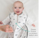 Amazing Baby Cotton Muslin Sleeping Sack, For Baby Boy or Girl, Wearable Blanket with 2-way Zipper, Outdoor Adventure, Denim, Small (0-6 Month) by TinyTreasures Baby Boutique
