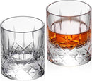 KAMMAK Crystal Whiskey Glasses Set of 2, Handcrafted 2.03oz Old Fashioned Glasses Stemless, Luxury Liquor Glasses, Hand Blown Scotch Cup for Women, Men Barware Gift for Cocktail, Bourbon by CozyNest Decor