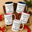Customized 15oz Ceramic Coffee Mugs with Personalized Text and Photo Image Upload Novelty Gift, Personalize With Different Design And Images, Custom Gift (Red) by TinyTreasures Baby Boutique