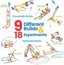 hand2mind Moving Creations with K'NEX, Book and Building Kit for Kids Ages 8-12, 9 Models & 18 Science Experiments, Explore The Science of Air and Water, Homeschool Science Kits by TinyTreasures Baby Boutique