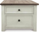 Signature Design by Ashley Bolanburg Farmhouse Lift Top Coffee Table with Drawers, Antique Cream & Brown by CozyNest Decor