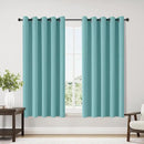 ChrisDowa Blackout Curtains 70 inches Wide for Bedroom - 2 Panels Set Extra Wide Grommet Thermal Insulated Room Darkening Curtains for Living Room (Aqua, 70 x 63 Inch) by CozyNest Decor