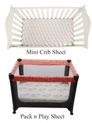 Pack n Play Sheet Stretchy Fitted Portable Mini Crib Sheets Set 3 Pack,Playard Sheets Convertible Playard Mattress Cover,Ultra Soft Jersey Material,Flamingo Elephant & Lion by TinyTreasures Baby Boutique