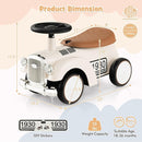 HONEY JOY Ride On Push Car, Outdoor Toddler Riding Toys w/Steering Wheel, Horn & Storage, Foot-to-Floor Sliding Car, No Batteries, Retro Baby Ride On Toys for Boys and Girls (White) by TinyTreasures Baby Boutique