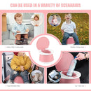 Travel Potty for Toddler Training - Foldable Seat for Boys & Girls - Portable Car Potty for Camping & Park (Pink) by TinyTreasures Baby Boutique