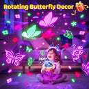 Onefire Girl Gifts, 6 Films Light Projector Unicorn Toys for Girls Age 4-6,Rechargeable Night Lights for Bedroom,360° Rotating Butterfly Lamp for Room Decor,Mermaid Princess Toddler Toys Toddler Gifts by TinyTreasures Baby Boutique