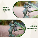 MININOVA Garden Statues Rabbit with Solar Lantern Outdoor Bunny Figurines Decorations for Patio Yard Lawn Ornaments Gifts for Birthday Easter Housewarming by GreenHaven Gardens