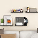 Lifewit Floating Shelves for Wall, 8 Pack Black Acrylic Shelf 15" Room Decor for Bookcase/Vinyl Record Display/Photo/Picture in Bedroom, Living Room, Bathroom, Kitchen Storage and Organization by TinyTreasures Baby Boutique