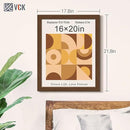 VCK 16x20 Picture Frames for Wall 3 Pack, Brown Wood Poster Frame with Exclusive Wood Grain, Wall Mounting Hanging by CozyNest Decor
