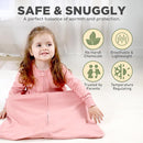 Mama Cheetah Baby Sleep Sack with Sleeves, 0.5 TOG Organic Cotton Wearable Blanket and Two-Way Zipper, Swaddle Transition Long Sleeve Sleeping Bag for Newborn Infant Toddler, 12-18 Months by TinyTreasures Baby Boutique