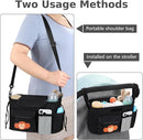 Accmor Universal Stroller Organizer with Cup Holder and Shoulder Strap, Stroller Bag Caddy Organizer Stroller Accessories for Uppababy, Baby Jogger, Nuna, Doona, Britax Strollers by TinyTreasures Baby Boutique