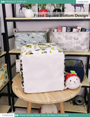 FANKANG Square Nursery Hamper Storage Bins Canvas Laundry Basket Foldable with Waterproof PE Coating Storage Baskets Gift Baskets for Children, Office, Bedroom, Clothes（Square-Engineering ） by TinyTreasures Baby Boutique